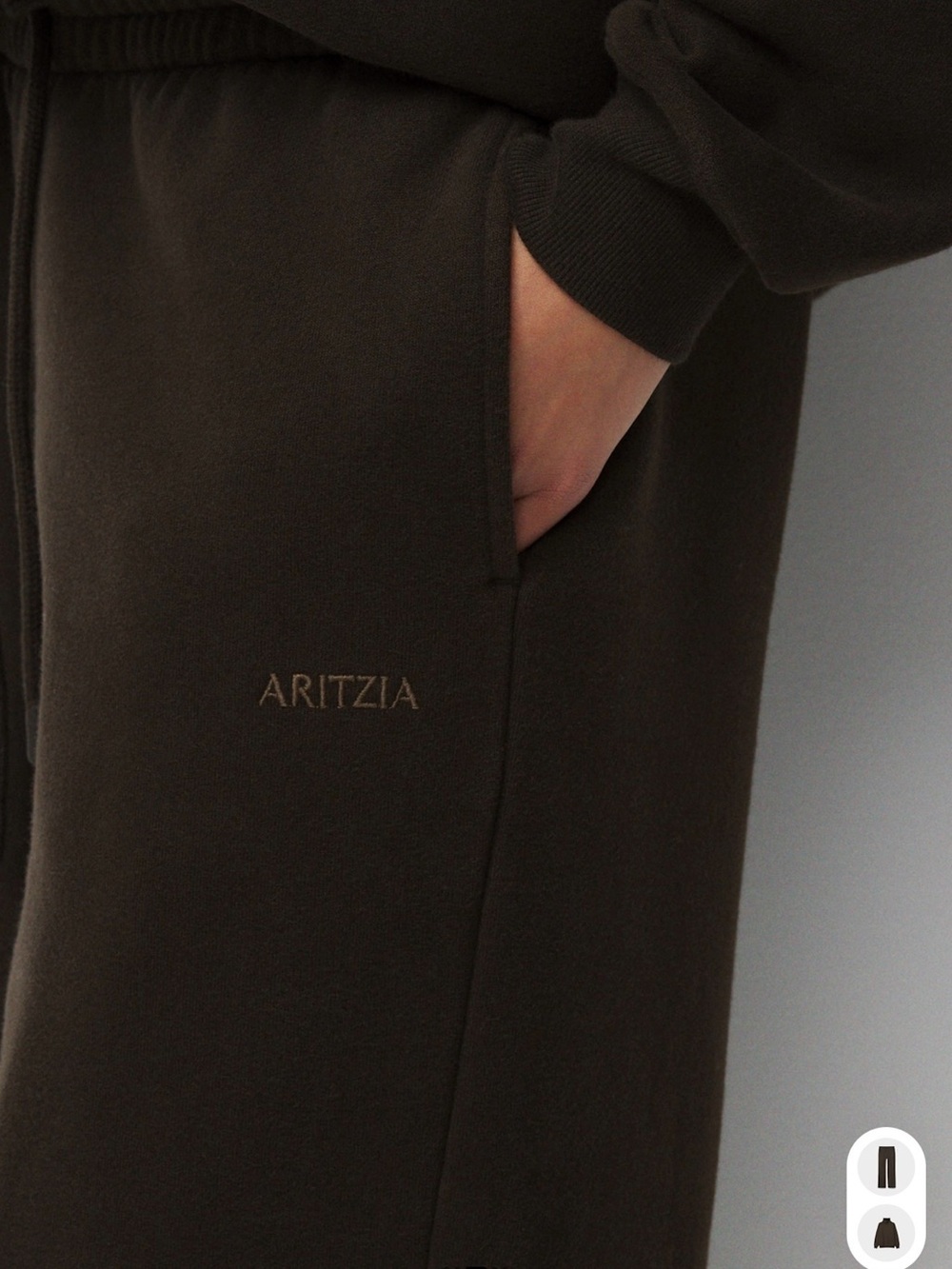 Aritzia sweat fleece boyfriend fit wideleg sweatpants